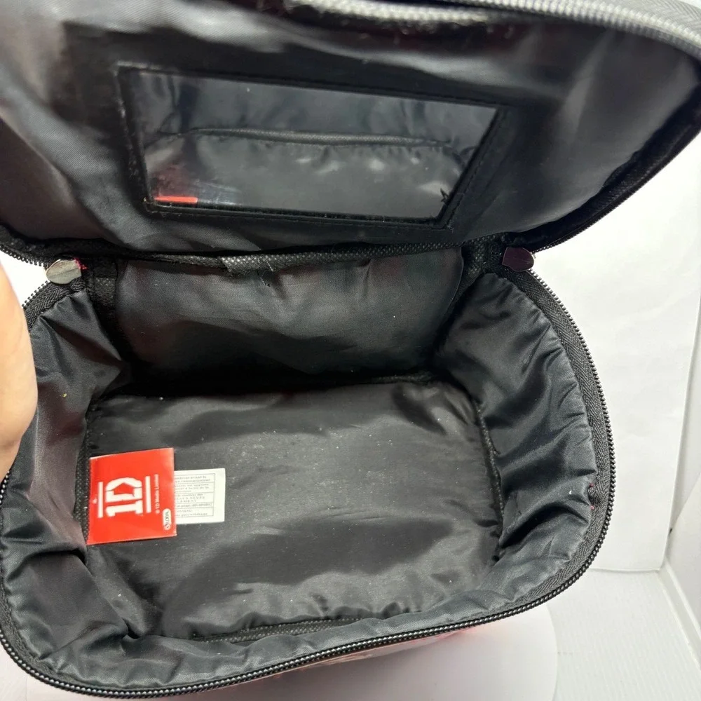 One Direction 1D Red‎ Glitter Makeup Bag Travel Case Vanity Harry Styles Rare